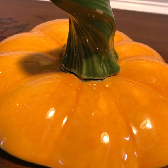 California pottery- Metlox MCM porcelain pumpkin cookie jar - Picture 8 of 11